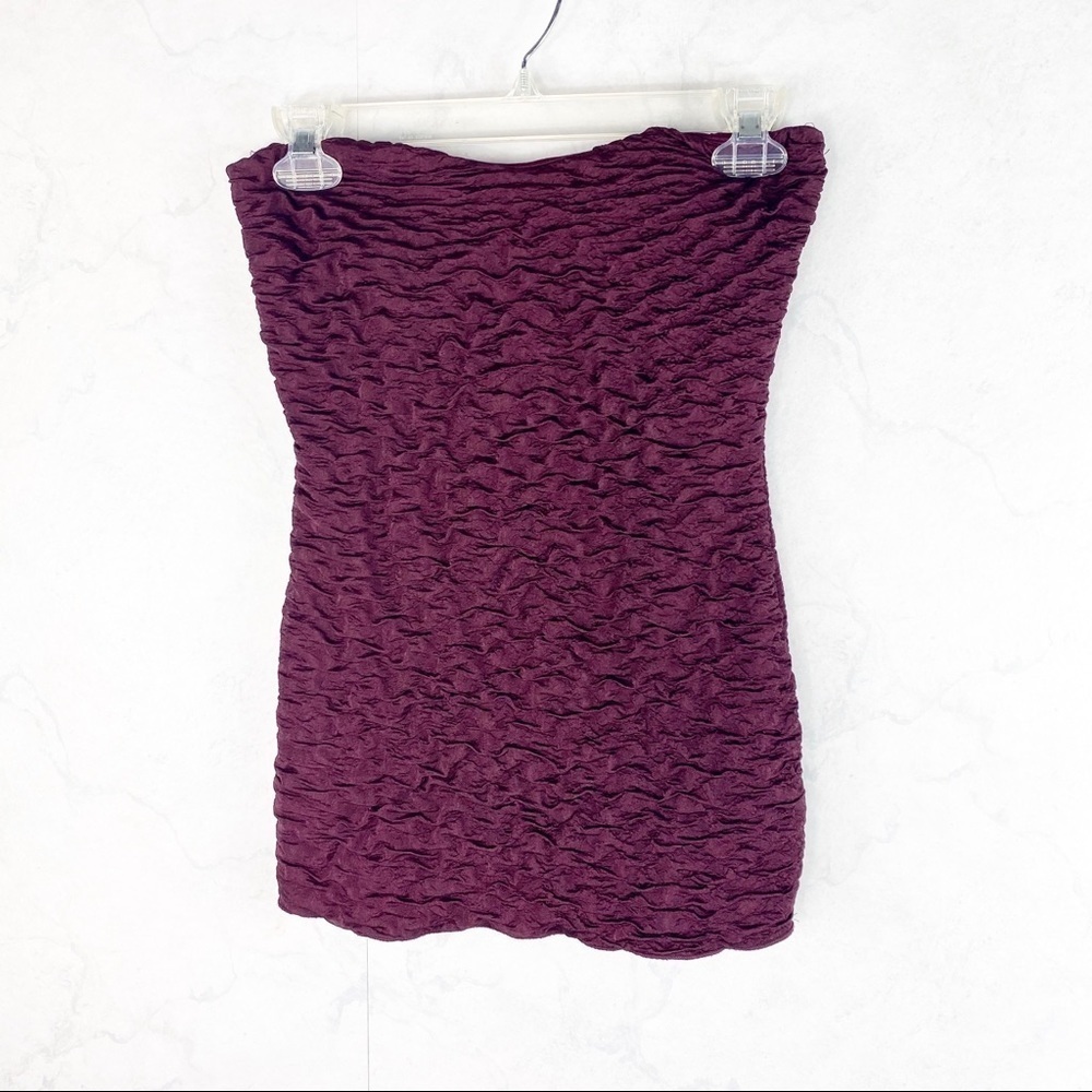 [CR] Scrunch Ruffle Sweetheart Top